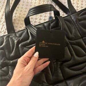 Telfar x Moose Knuckles Leather Quilted Large Shopper